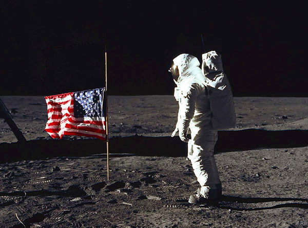 Neal Armstrong RIP - Moon Flag at half mast